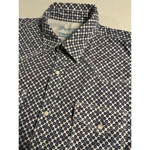 Wrangler 20X Competition Pearl Snap Floral All Over Long Sleeve Shirt XL Western